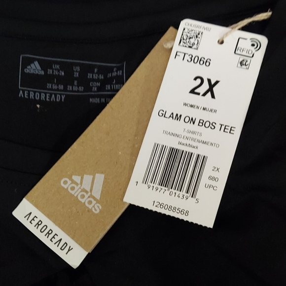 NWT Adidas Women's Glam On Boston Tee ~sz 2X - Picture 5 of 5